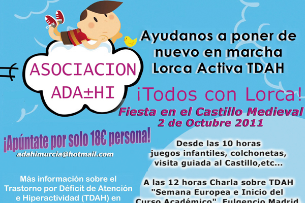 ¡Todos con Lorca! del 2 al 9 de Octubre. IV Semana Europea del TDAH