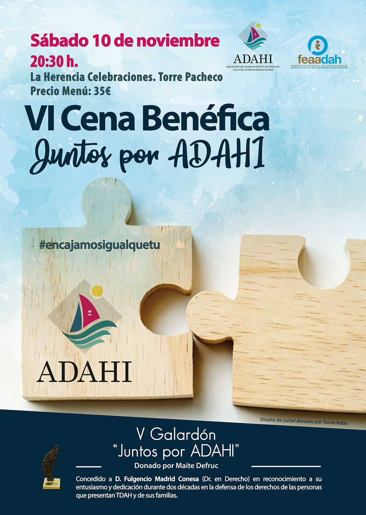 VI Cena Benéfica: Juntos por ADAHI