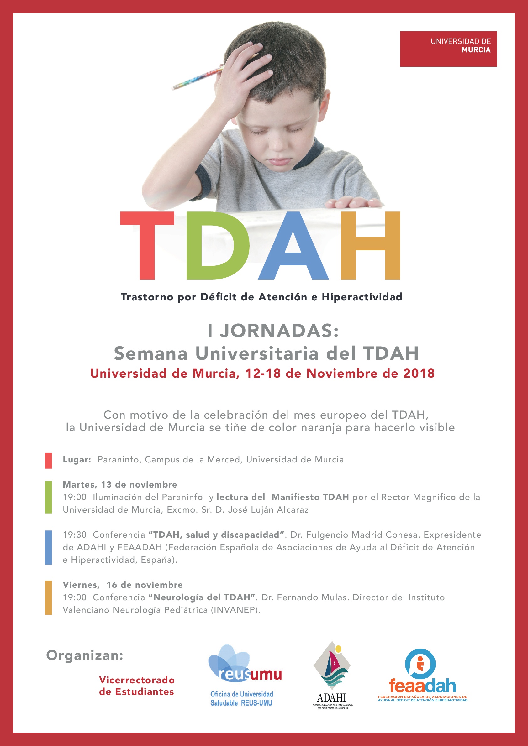 I JORNADAS: Semana Universitaria del TDAH