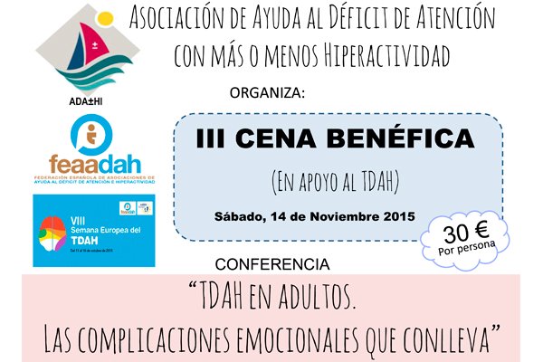 III Cena Benéfica en apoyo al TDAH