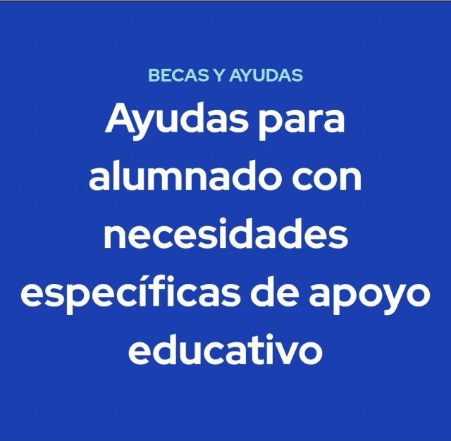 Becas y ayudas para el curso escolar 2026 / 2027